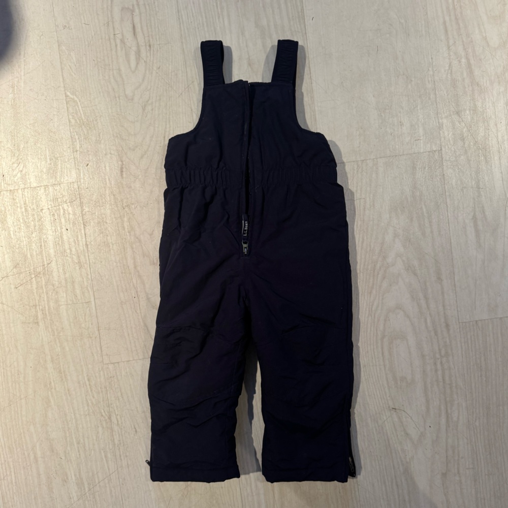 L.L. Bean Kids Navy snow bibs